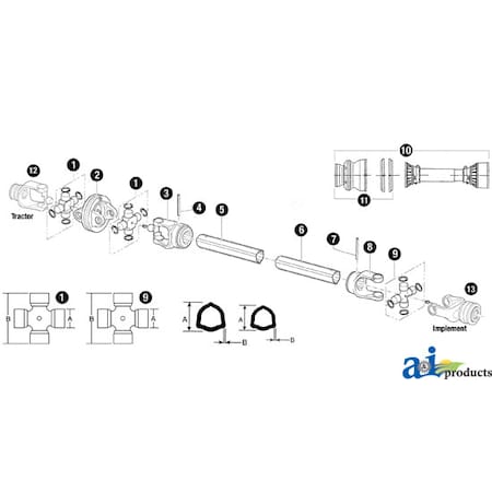 A & I Products Complete Safety Shield, 36 11/16" Tube Length, 48" Compressed Length 33" x12" x12" A-BP5F08121R1658